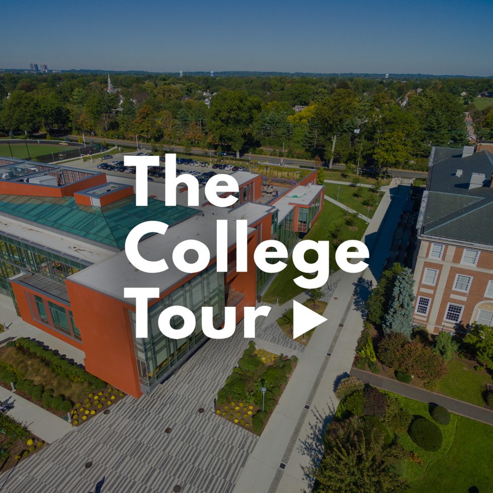 The College Tour at Ҵý: Show Logo overlaid over an aerial view of Ҵý's Garden City Campus